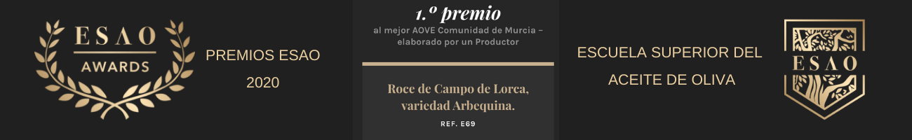 1.º premio ESAO 2020 al mejor AOVE Comunidad de Murcia – elaborado por un Productor